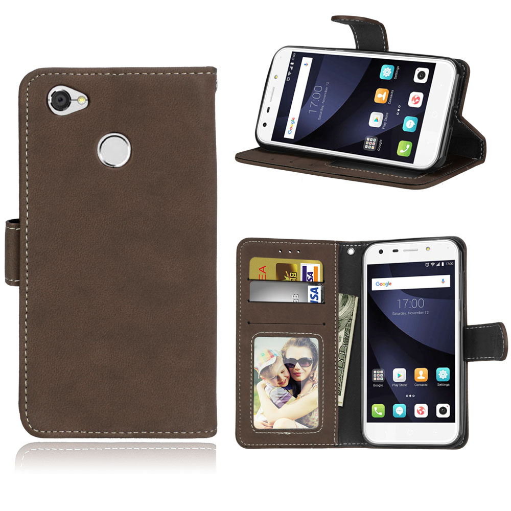 Flip Bag For ZTE Blade A6 Case Flip Leather Case For ZTE Blade a6 Wallet Style Stand Cover For ZTE Blade A6 Lite Cover: brown