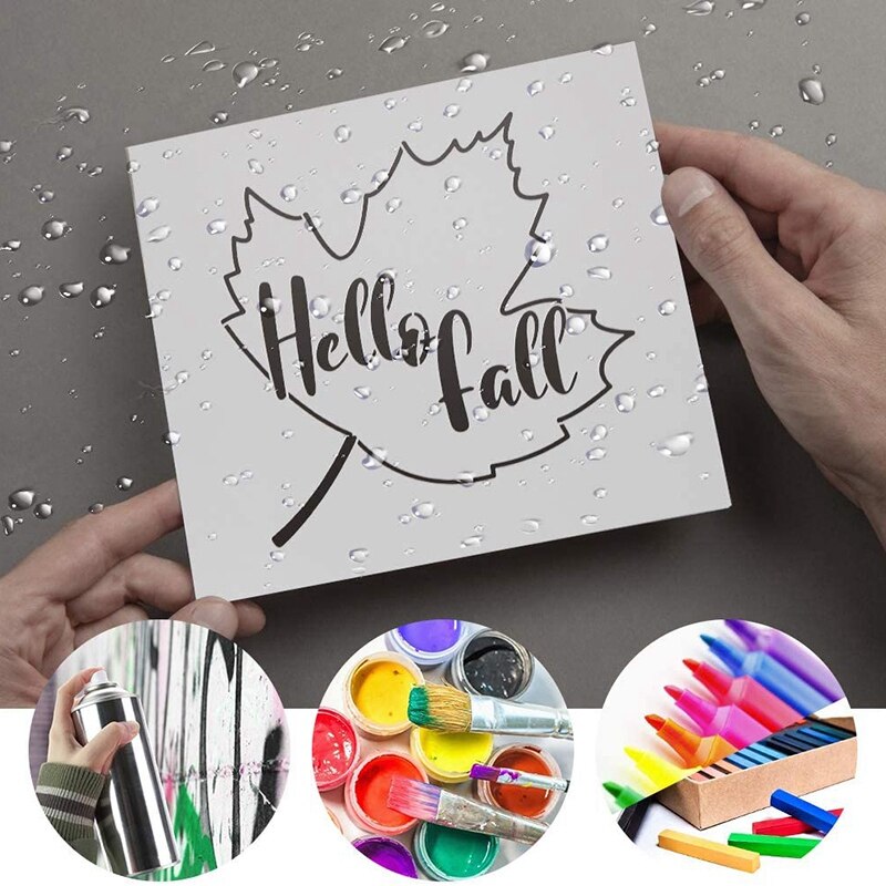 15 Pcs Stencils for Outdoor Painting, Stencils for Painting on Wood Stenclis for Planner Graffiti Card DIY Drawing