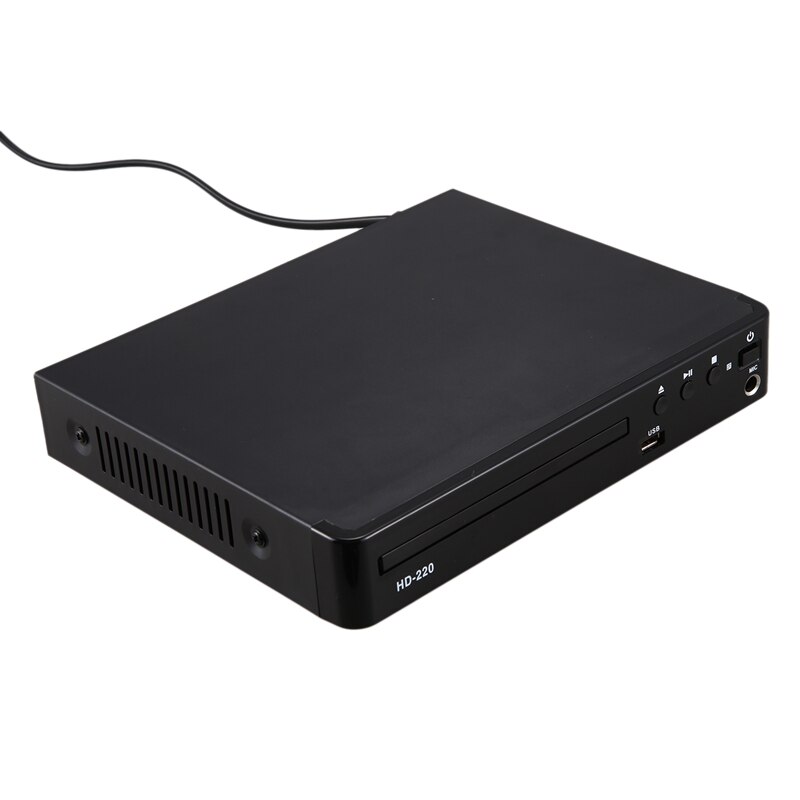 -Mini USB RCA HDMI DVD Player Multiple OSD Languages DIVX DVD CD RW Player LED Display with Romote Control EU Plug