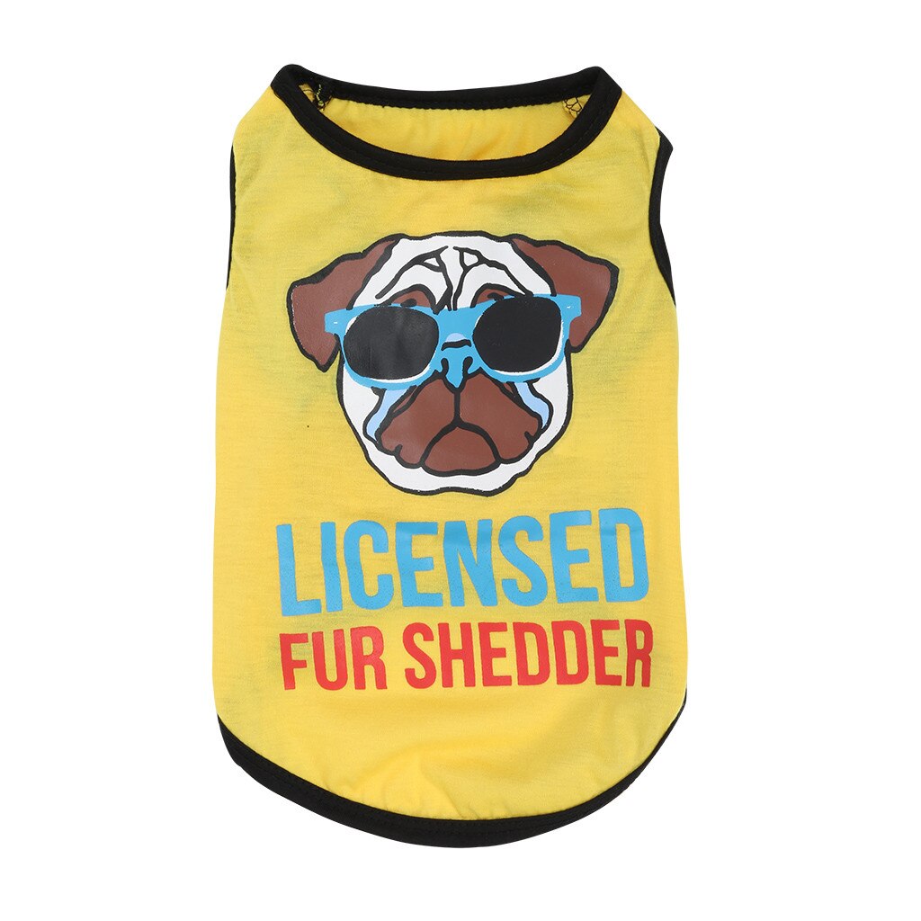 Pet Cartoon Printen Vest Lente Zomer Ademende Puppy Teddy Vesten Hond Kat Dunne Kleding Outdoor Sport Huisdieren Kleding: XS