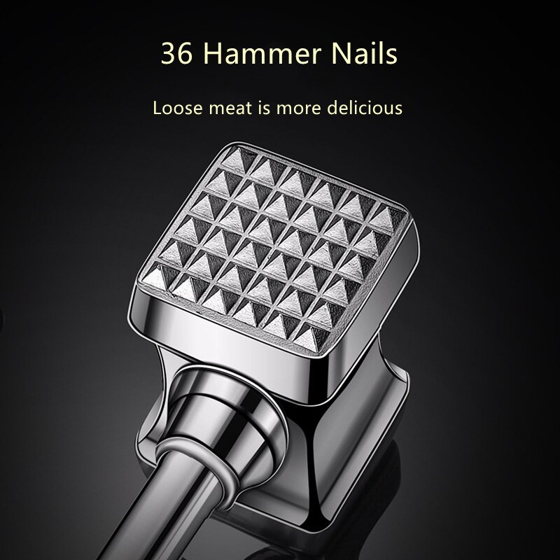 1Pcs Keuken Gadgets Multifunctionele Vlees Hamer Twee Kanten Losse Vleesvermalsers Draagbare Steak Varkensvlees Gereedschap 304 Roestvrij Staal