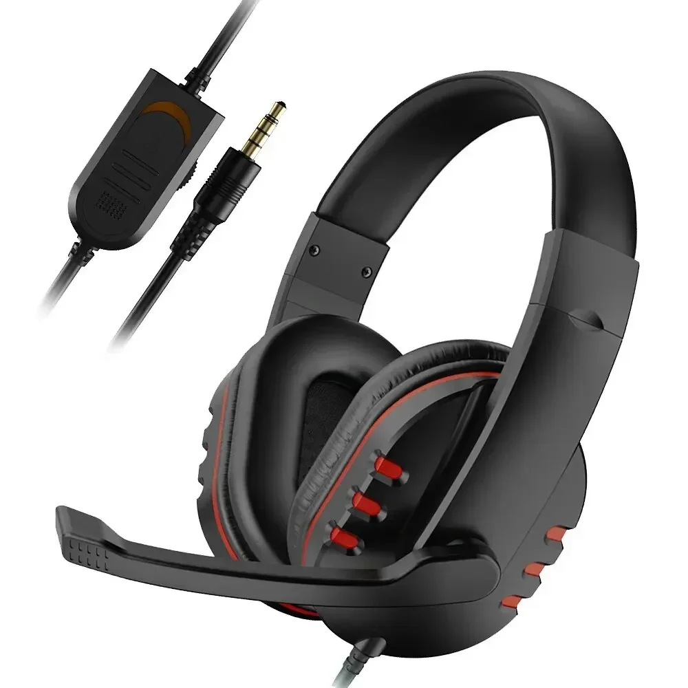 Słuchawki 3,5 mm Przewodowy zestaw słuchawkowy do gier Słuchawki do PS4 Play Station 4. Zestaw słuchawkowy do gier PC Chat z mikrofonem