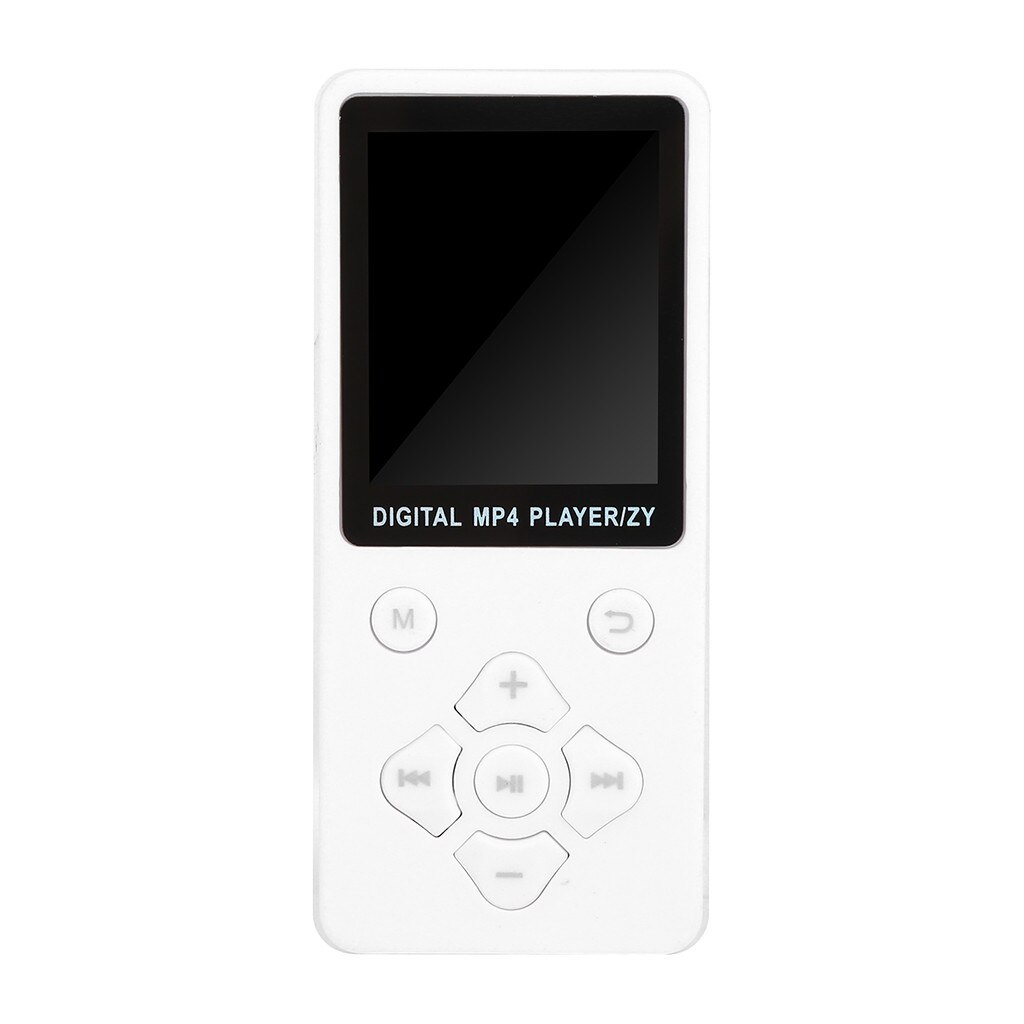 MP3 Player HiFi Portable bluetooth MP3 Player Colour Screen FM Radio Video Games Movie Music Sports Player #G: White 