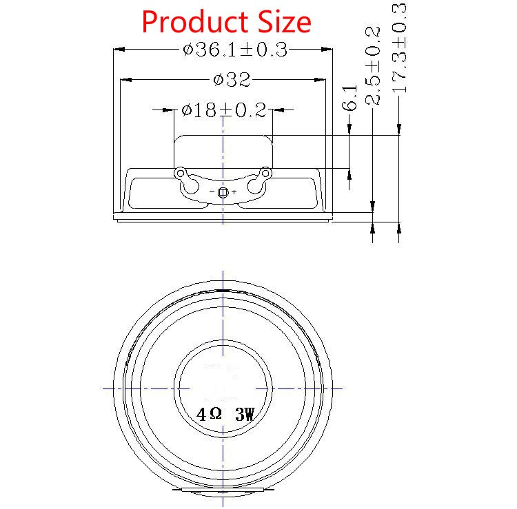 36mm mini Bluetooth Speaker unit 4ohm 3W full frequency Loudspeaker diy 13 Core Tweeter Mid Bass Horn 2pcs