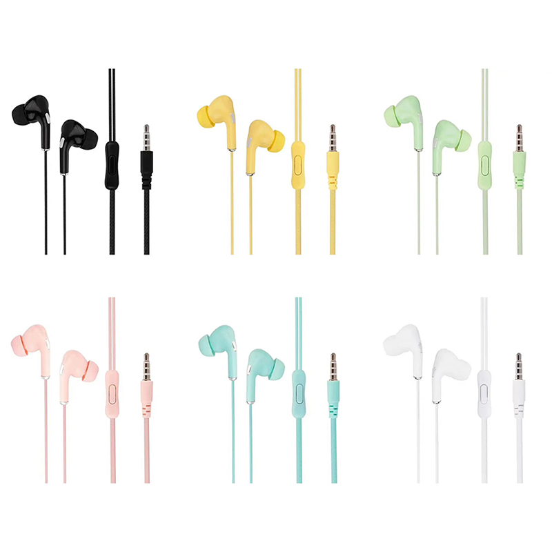 3.5mm Wired Headset High Definition In-Ear Sport Headset With Mic Portable Noise Canceling Wired Headphones For Mobile Phones