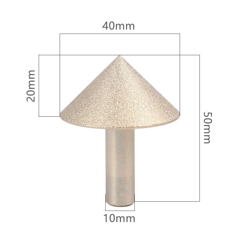 20-60mm 90 degree Vacuum Brazed Diamond Countersink Chamfering Tool drill bit For Tile Marble Granite Quartz Stone: 40mm