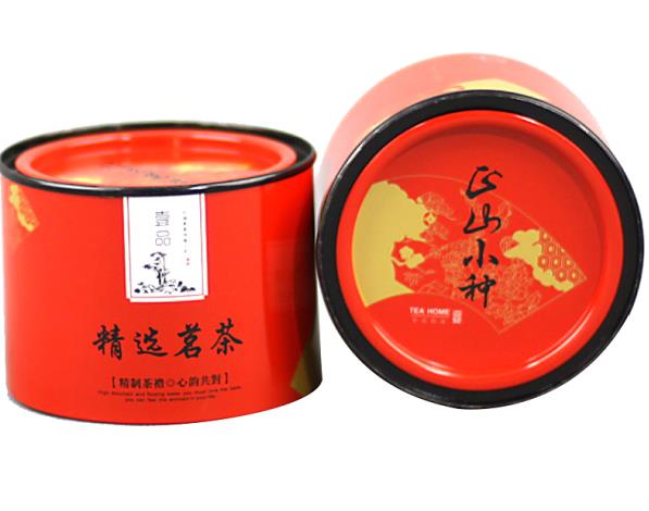 Xin jia yi verpakking voedsel blikken buis hoge ronde blikken buis blikken buis koffie verpakking luchtdichte thee verpakking blikken buis: Rood