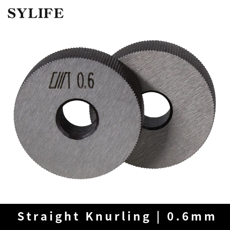 2x enkla raka räfflade verktyg 8 x 28mm linjära räfflade verktygshjul 0.6mm stigning