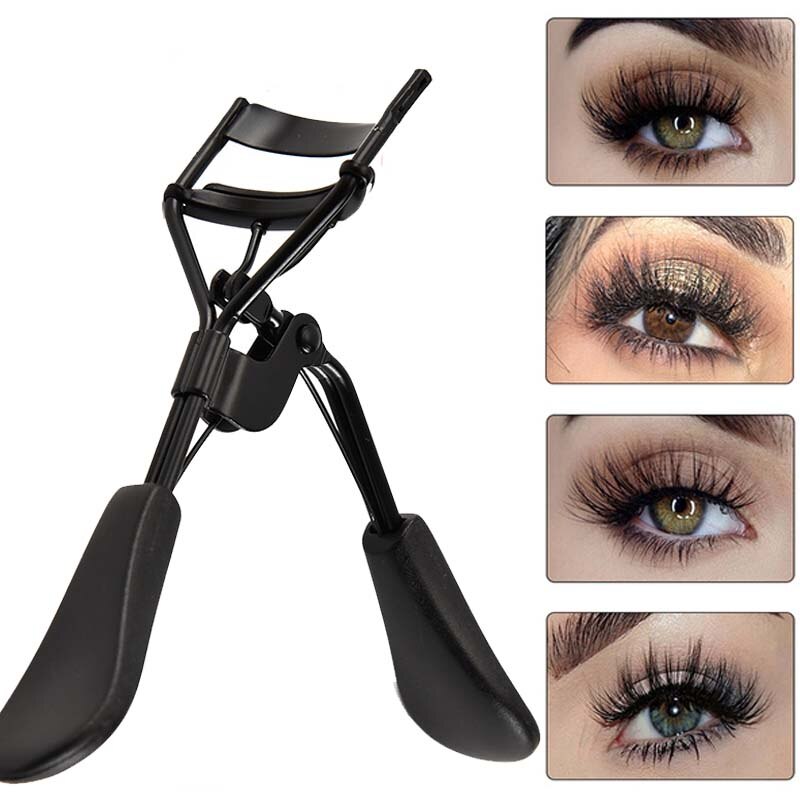 Beauty Tools Eyelash Curler with Wide Angle Plastic Handle Eyelash Forceps Eyelash Curler
