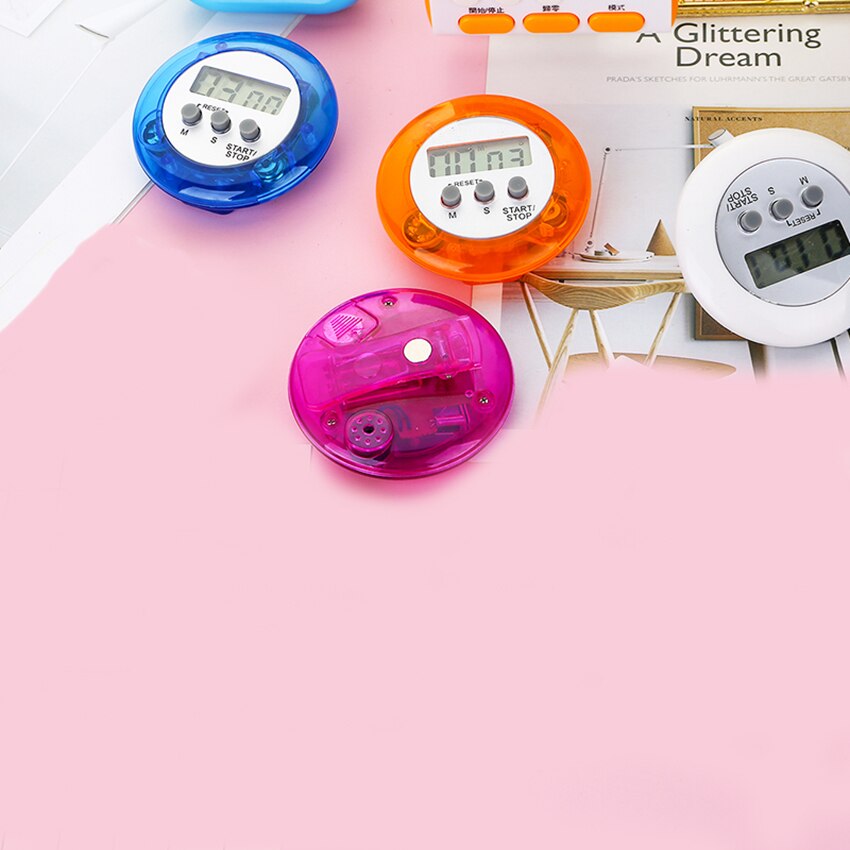 Multi Plastic Kitchen timer Round Electronic Timer Kitchen Countdown Alarm Clock Kitchen Timer
