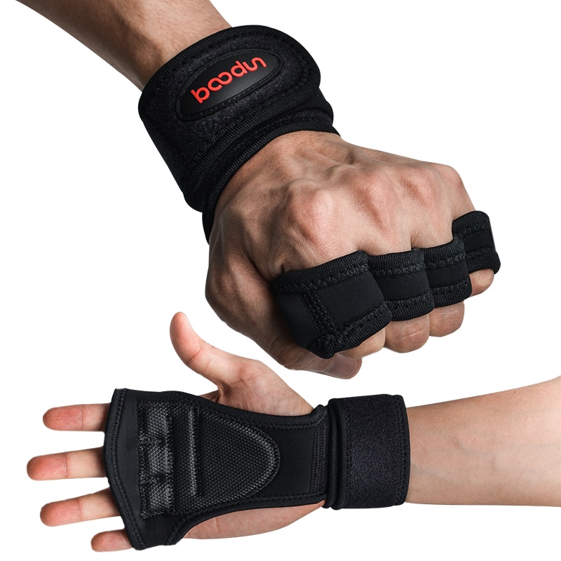 Boodun vægtløftning træningshandsker kvinder mænd fitness sport kropsbygning gymnastik greb gym håndflade beskyttelseshandsker