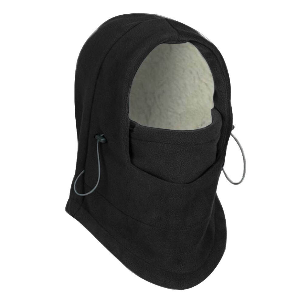Cycling Cap Ski Winter Windproof Cap Outdoor Sports Bib Cold Padded Hood Mask Plush Warm Hat Bike Winter Cycling Warm Equipment: Black