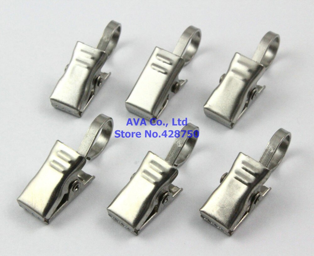 50 Pieces Stainless Steel Hook Clips for Curtain Drapery Svcbl