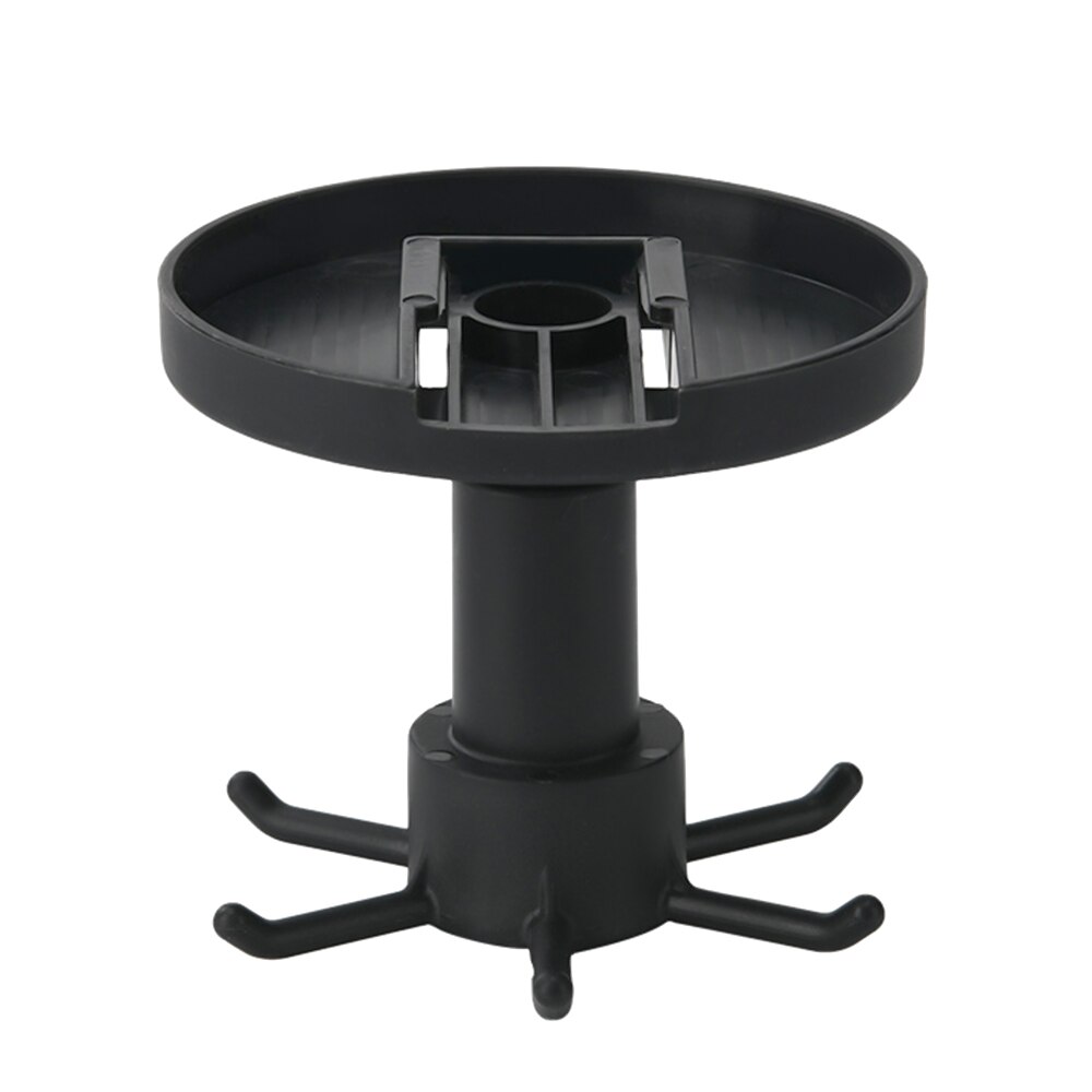 360 degrés crochet rotatif auto-adhésif support de rangement salle de bain organisateur mural support suspendu accessoires de cuisine: Black-Top Mounted