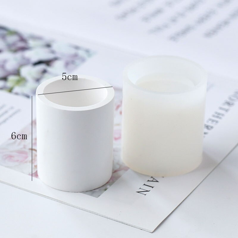 Silikone støbeforme til gips gips vase støbeforme beton penneholder støbeforme voks lys kop forme diy ler form: 1