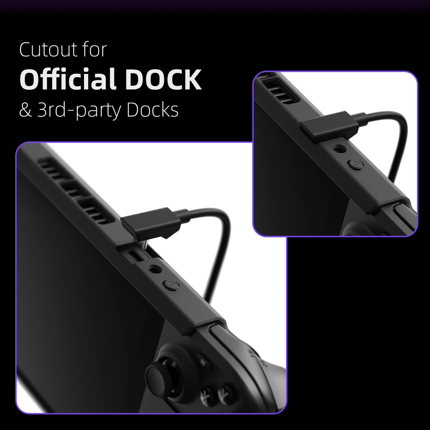 Skull & Co. GripCase Étui de protection SD Housse debout Coque en matériau souple pour Steam Deck Étui EDC Sac de transport pour Steam OLED