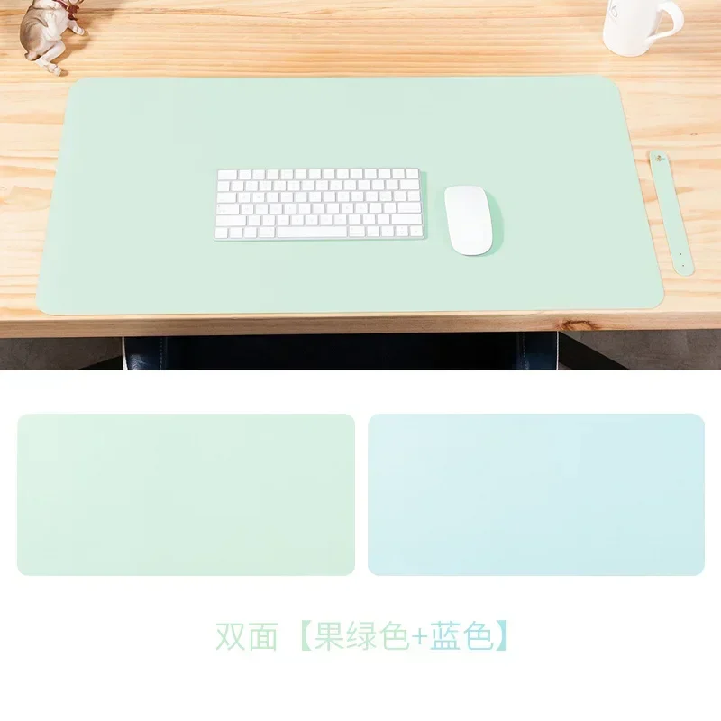 office Mouse Pad 90x45/80x40cm PC Mousepad XXL Computer Waterproof Table Pad PU Leather Large Desk Mat Double-sided: 40x30 cm / Dark Grey