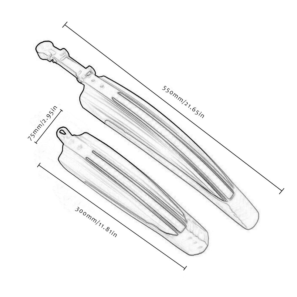 2 Pcs Bicycle Mudguard Mountain Bike Fenders Set Mudguards Bicycle Mudguard Wings For Bicycle Front And Rear Fenders