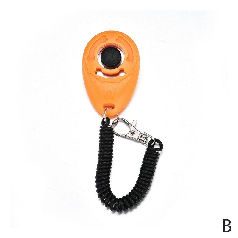 1 Pc animal de compagnie chat chien formation Clicker plastique nouveaux chiens trop sangle poignet aide sifflet clé son formateur clic chaîne outil chien Adjus I1U1: B