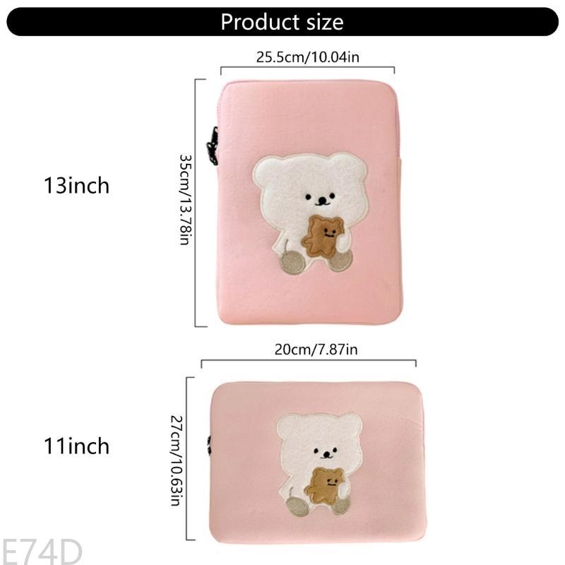 E74D Bear Laptop Torba Pijana bawełniana bawełniana szokująca tabletka