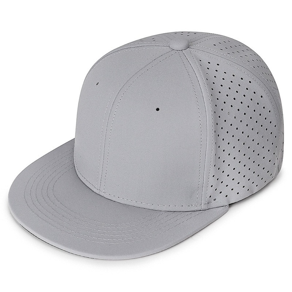 Full Closed Heren Baseball Cap Causal 6 Panelen Trucker Hoed Ademende Effen Hiphop Hoed Platte Rand Stretchy Caps: green