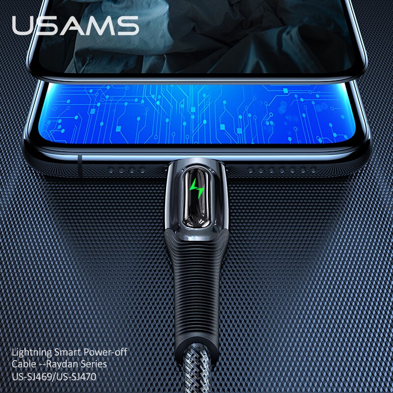 USAM Cavo Usb Smart Power Off Per il Cavo di iPhone 11 pro Max 12 Xs Xr X SE 8 7 6 più di 6s veloce cavi di ricarica Per il iPhone Caricabatterie
