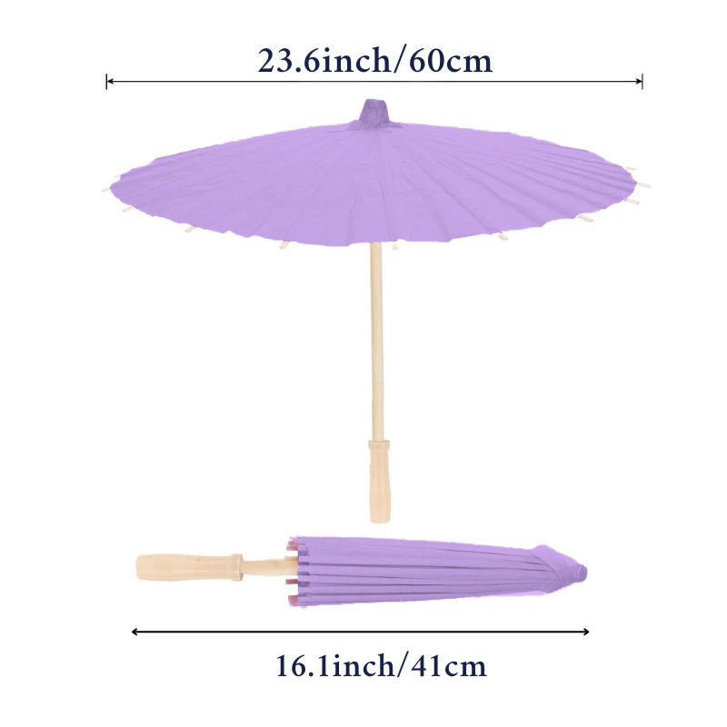 6-12pcs 23.6inch/33inch Color Paper Umbrellas for Wedding Pink Beach Umbrella Sun Parasol Bridesmaid Photography Props: S / light green