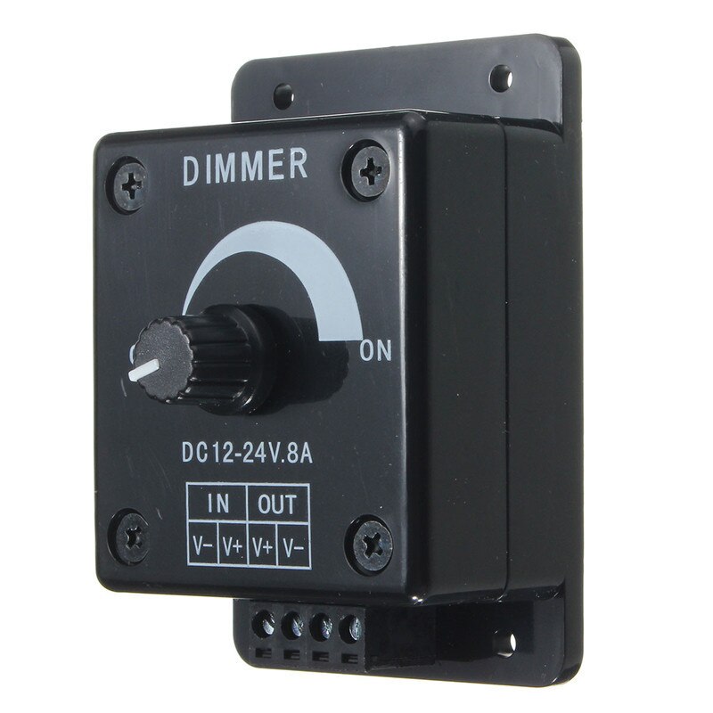 Dimmable LED Light Dimmer Switch Brightness Manual Adjustable Control DC 12V-24V 8A Output Power 96W