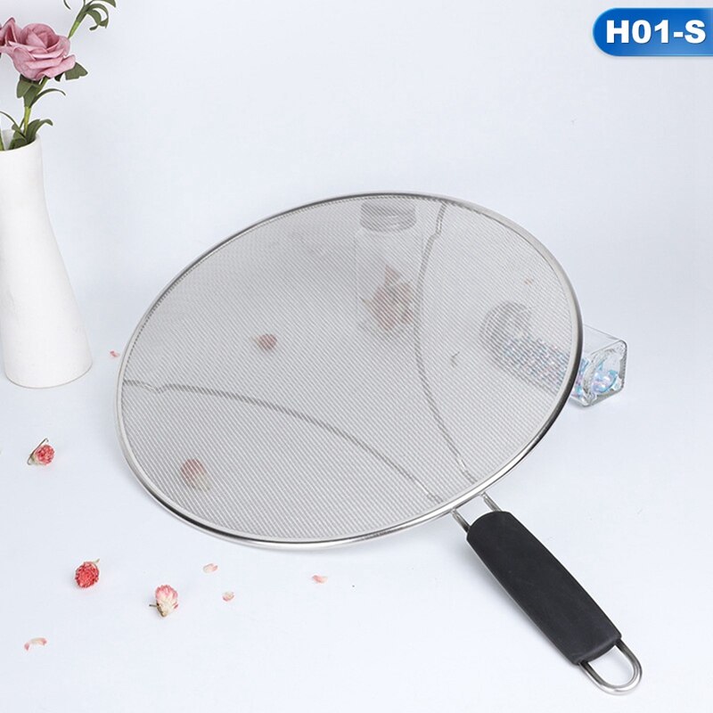 Stainless Steel Grease Splatter Screen For Frying Pan Stop Oil Splash Protects Skin From Burns Splatter Guard For Cooking: Default Title