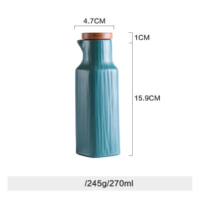 1Pc Nimitime Keramische Galze Zout Pot Japanse Stijl Jar Fles Nordic Stijl Art Olie Azijn Fles Keuken Servies: Army Green