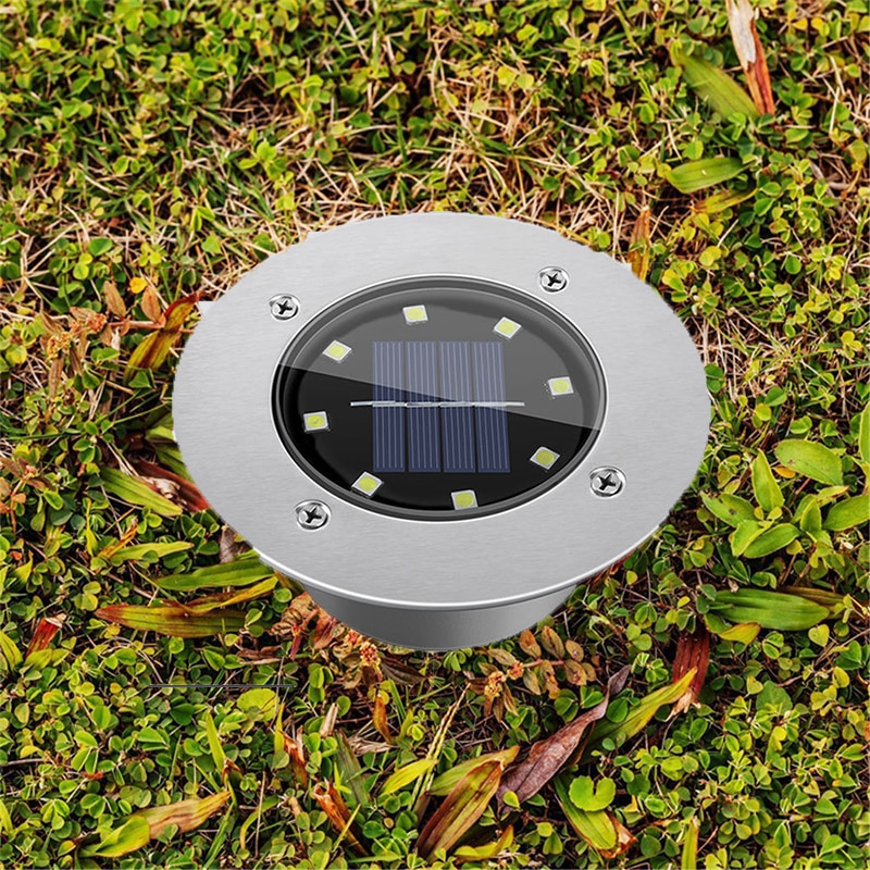 Solar Ground Licht Tuinverlichting 8 LED Outdoor Solar Begraven Path Verlichting Waterdicht voor Yard Patio Pathway Lawn Oprit Loopbrug