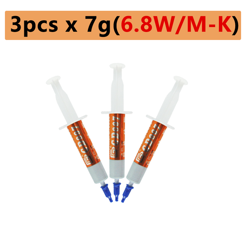 GD007 – pâte de graisse thermoconductrice, ventilateur de refroidissement, plâtre de Silicone, composé de dissipateur thermique haute Performance 6.8W/mk: BBK 3pcs x7g