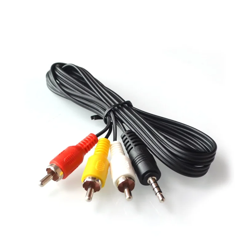 60cm 3,5mm Audio- Linie Kabel buchse Stecker auf 3 RCA Adapter für Lautsprecher TV Kasten CD DVD Spieler Video Audio- Kabel Kabel: Ursprünglich Titel