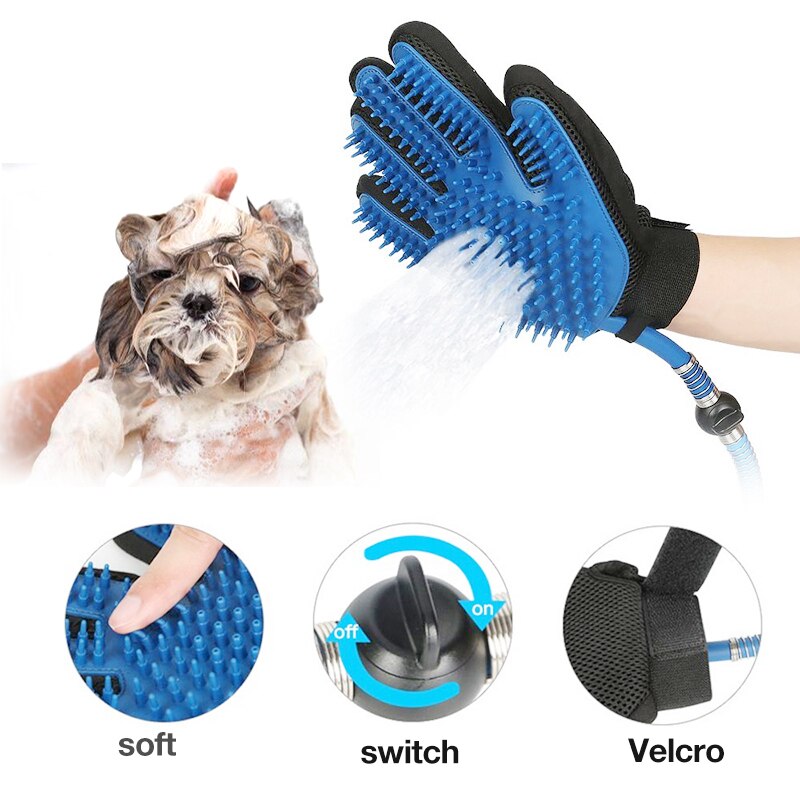 Petshy Huisdier Bad Sproeiers Kat Hond Grooming Handschoenen Huisdieren Honden Baden Tool Borstel Voor Kat Hond Massager Douche Cleaning Sproeiers