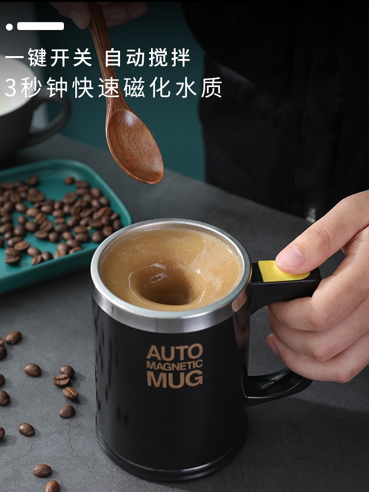 Tg-motors muggar automatisk elektrisk lat självomrörande kopp kaffe mjölk mixermugg smart rostfritt stål juice mix kopp