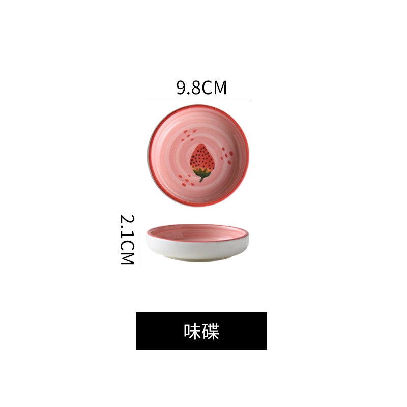 Porcelain Dinner Plate Set Round Ceramic Serving Plate Dinnerware Set Plate Dish Bowl Japanese Hand-painted Tableware Set: Brown