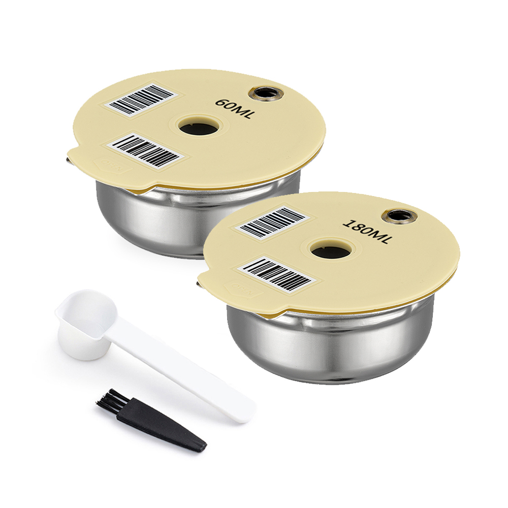 Wiederverwendbare Kaffeekapseln aus Edelstahl für Bosch Tassimo-Maschine, nachfüllbare Filterkaffeemaschine, 60/180/200/220 ml: Armee Grün