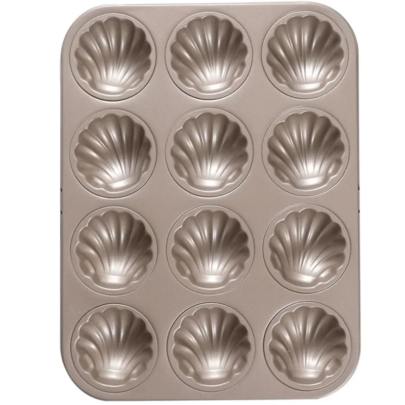 Stampo da forno a forma di conchiglia Biscotto antiaderente Vassoio per Madeleine Pan Acciaio al carbonio Stampo per torta per biscotti al cioccolato Bakeware per la cucina