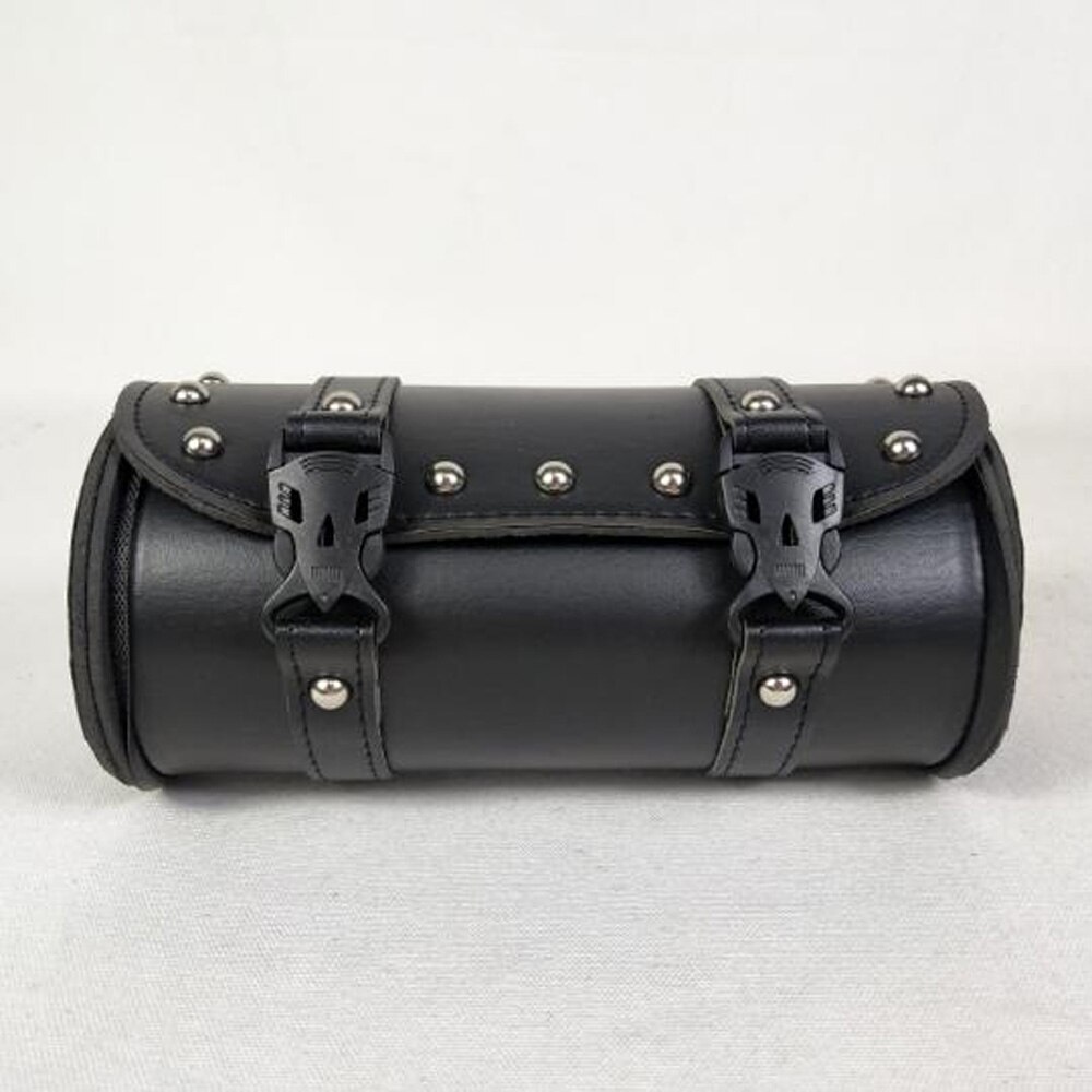 Leer Motorfiets Zak Zwart 21X10X10Cm Onderdelen Motorfiets Fiets Motor