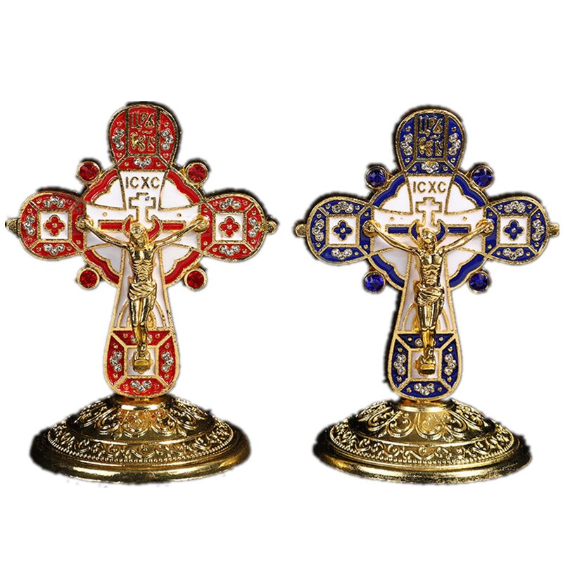 Jesus Cross Orthodoxe Katholieke Icoon Religieuze Woondecoratie Kerk Orthodoxe Kruis Ambachten