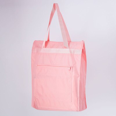 Shopping Bag Foldable Recycle Bag Portable Carrier Bag Eco Friendly Large Capacity Supermarket Shopper Waterproof Oxford Handbag: Pink