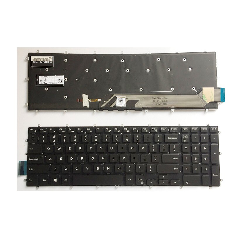 US laptop keyboard for Dell Inspiron 7567 7566 7577 7587 7570 7580 keyboard layout blue/red/white Backlit