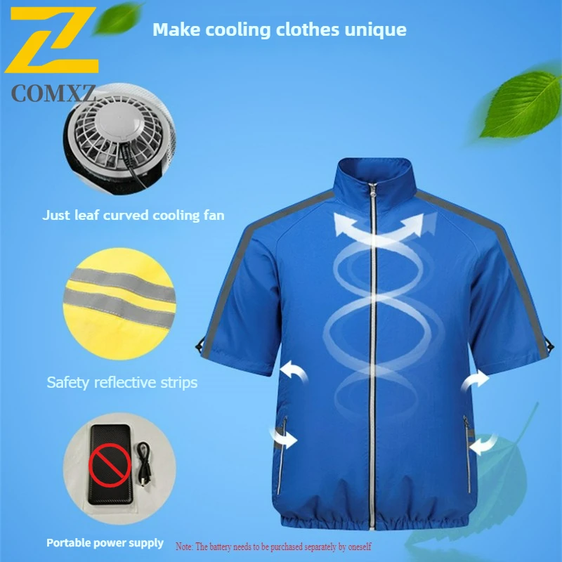 Gilet Raffreddante Uomo USB Gilet da Lavoro Senza Maniche - Abbigliamento Climatizzato per Pesca Esterna Giacca Termica