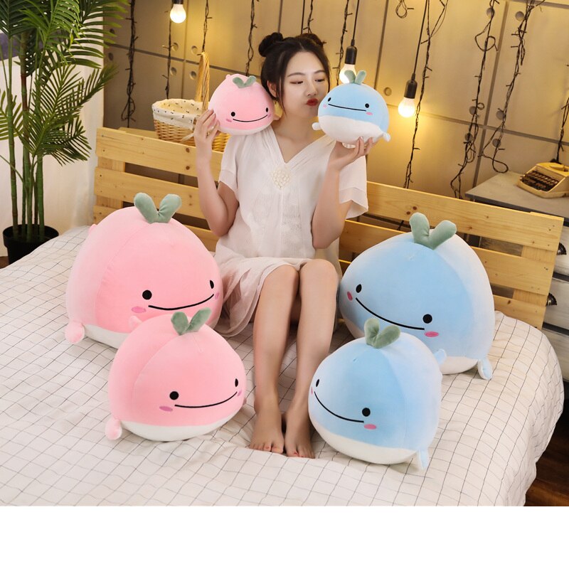bas coton mignon animal de compagnie baleine en peluche série animale Marine dauphin oreiller style ins Kawaii baleine en forme d'oreiller coussin