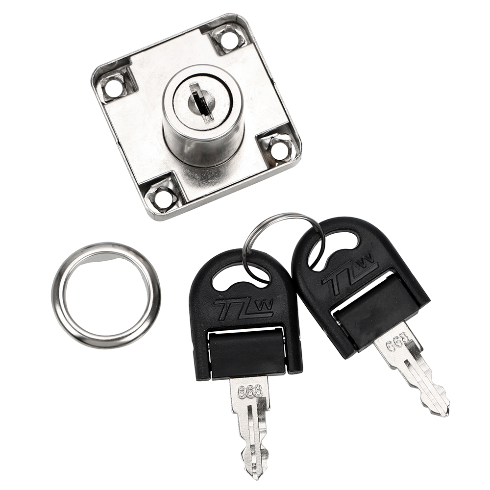 Hardware Cabinet Locks Desk File Cabinet Lock Zinc Alloy: White