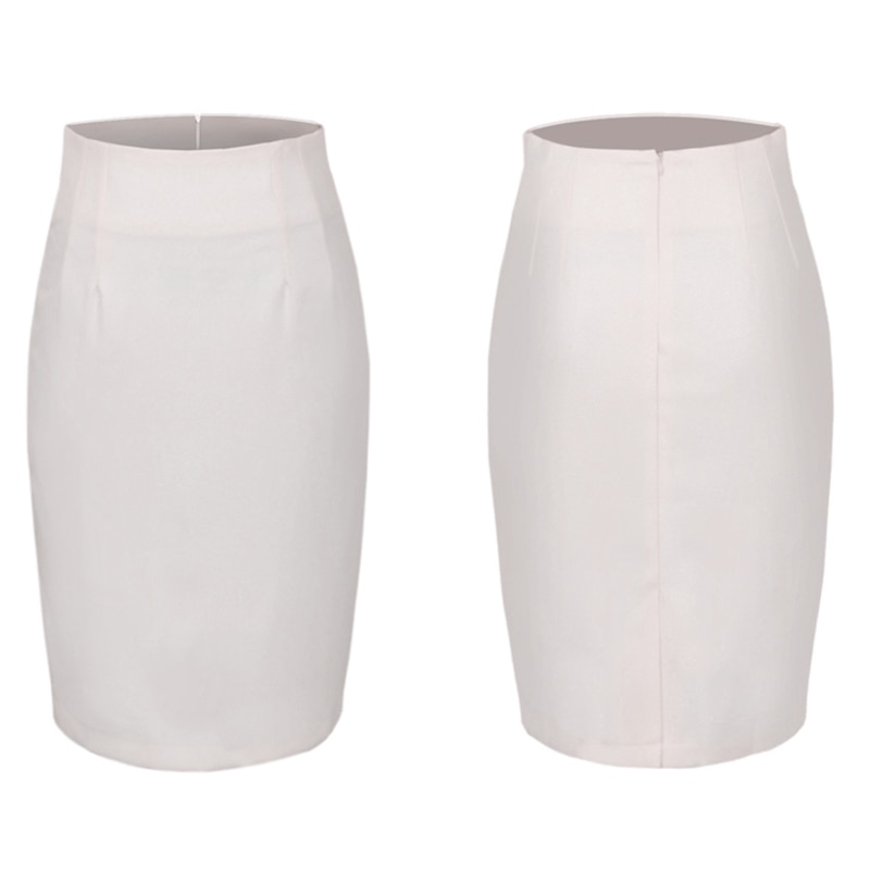 Nice-Altijd Elegante Effen Kleur Kokerrok Kantoor Werk Bodycon Vintage Rekbare Vrouwen Rokken 625