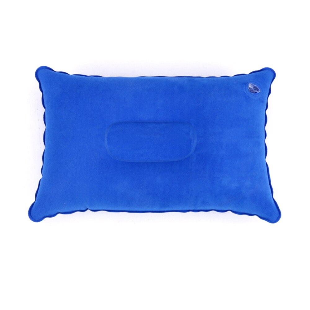 S-Portable Ultralight Inflatable PVC Nylon Air Pillows Camping Sleep Cushion Travel Hiking Beach Car Plane Head Rest Camp Gears: Sapphire-S