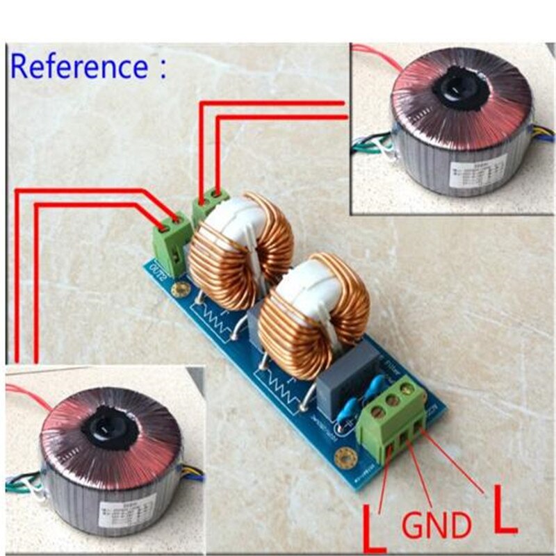 Power Supply Filter Two levels Inductance Filter 18A EMI Filter Borad for Speaker Protection Pre-amp amplifier DIY Kits