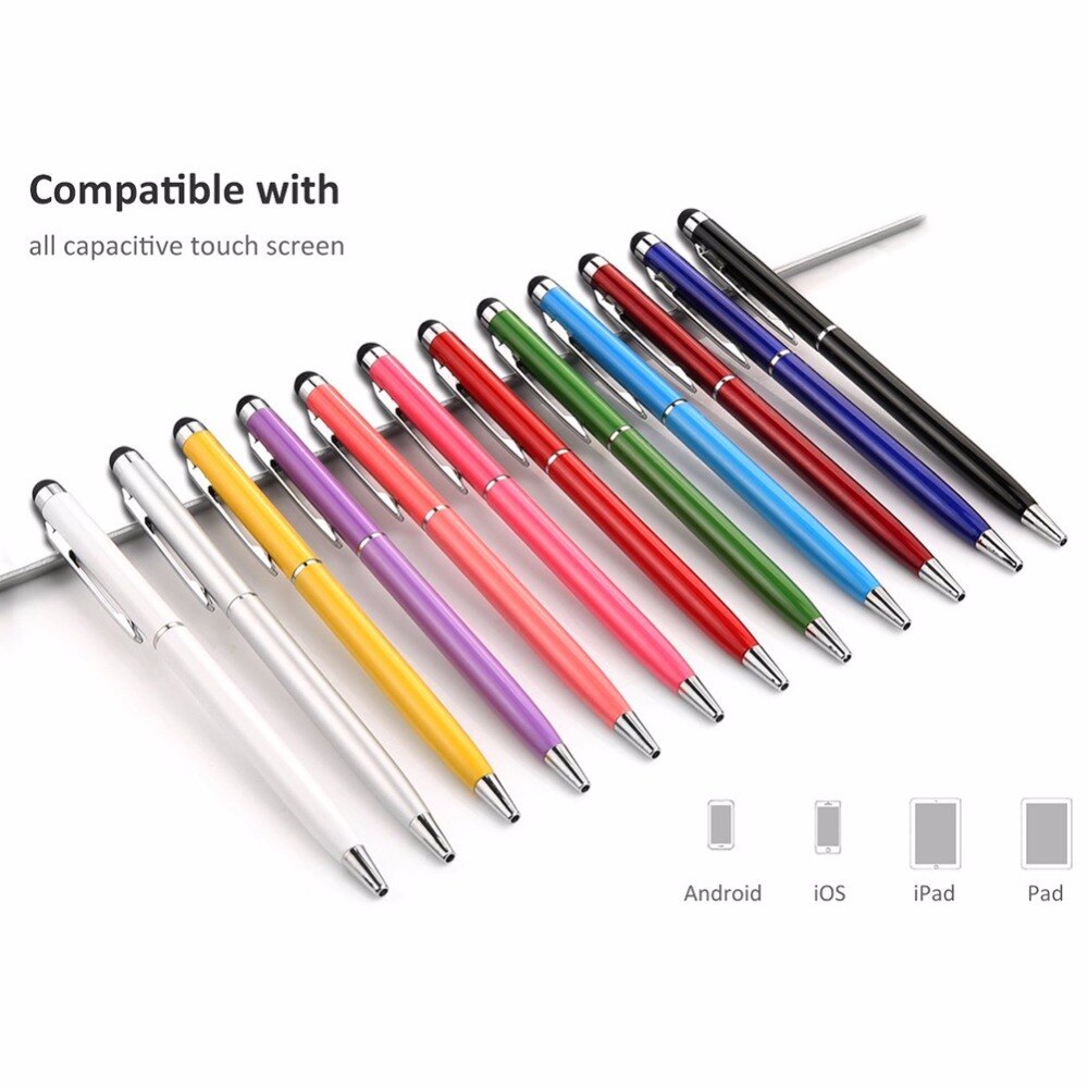 4 PCS/Pack Stylus Universal Touch Screen Pen 2 in 1 Ink Pen Capacitive Stylus for iPad,iPhone,Samsung