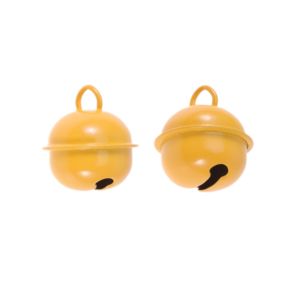 50 Stuks 22Mm Gekleurde Geschilderd Jingle Bells Metal Ronde Mini Bells Sieraden Ornamenten Kerst Decor Gebruik Hangers Voor Party christm: Yellow
